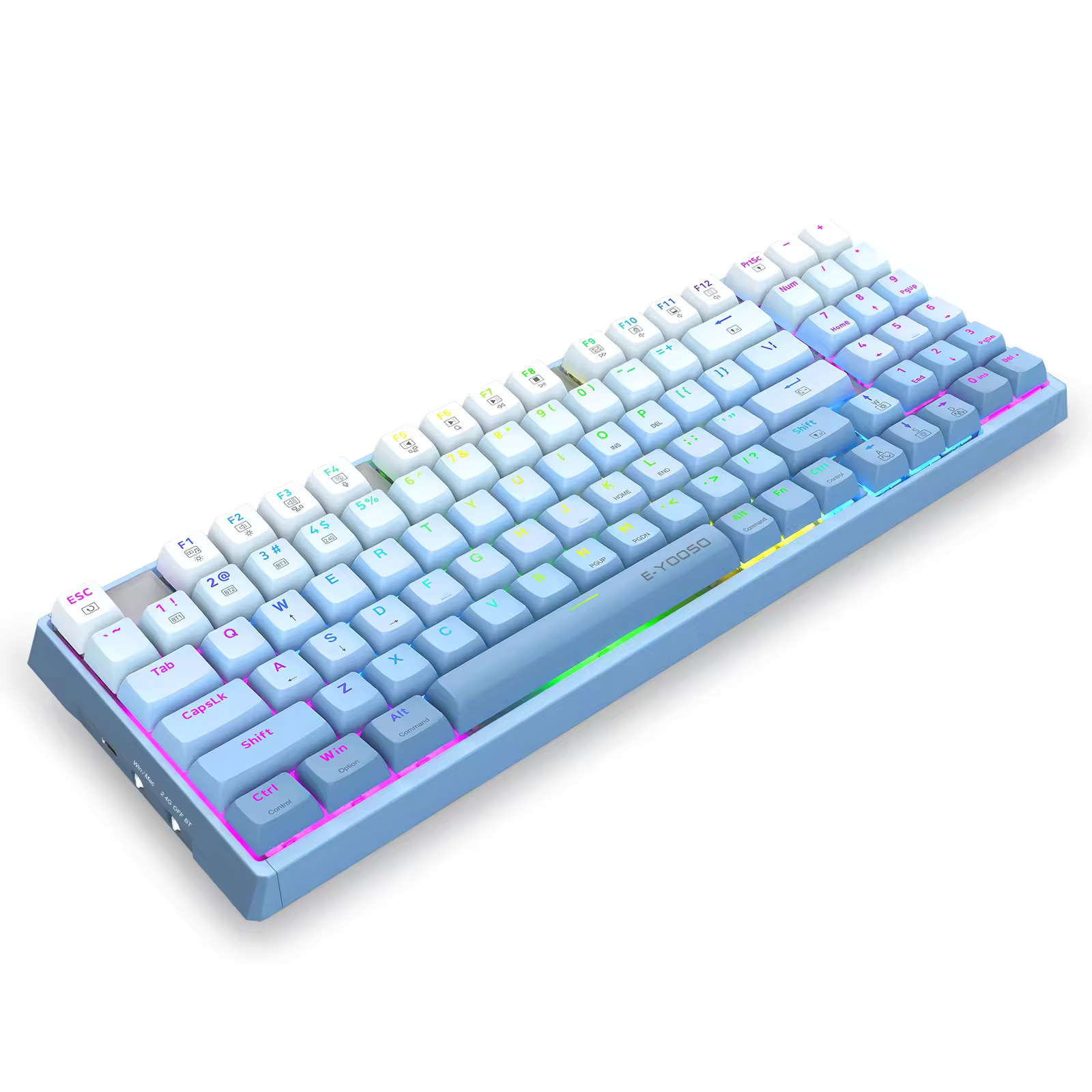 EYOOSO Z94J High quality New USB Interface Mechanical Metal Fashion Design Numeric Keypad Wireless RGB Gaming Keyboard