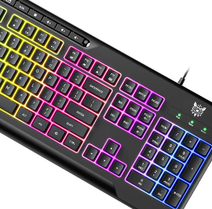 ONIKUMA G32 Matte Black Wired Gaming Keyboard with RGB Backlit Matte Key Caps