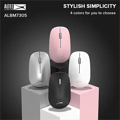 Altec Lansing ALBM7305 - Wireless Gaming mouse for gamers 2.4Ghz Adjustable Resolution DPI Optical LED tracking system with 4 buttons Plug and play gaming mice PC/laptop/Windows/Mac