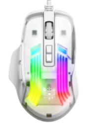 ONIKUMA CW923 Wired RGB Gaming Mouse, 12800 DPI Esports PC Mice for Laptop, Full Body Transparent Design