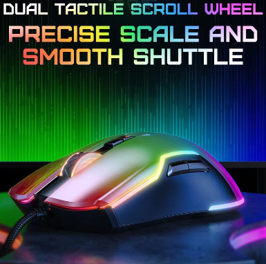 ONIKUMA CW922 Gaming Mouse USB Wired Desktop Laptop Gaming Peripherals Office Photoelectric Mouse Silent Gaming Mechanical Mouse
