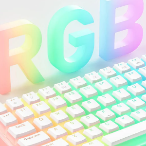 New ONIKUMA G30 Keyboard, White Wired Mechanical Keyboard, 84 Key USB Interface RGB Backlit Game Keyboard