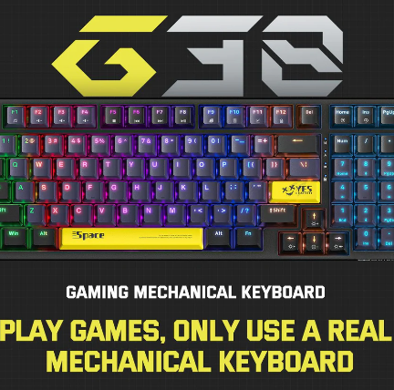 New ONIKUMA G38 Three Color Wired Mechanical Keyboard, 98 Keys Gamer For PC Laptop