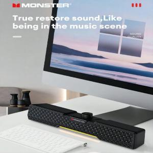 Monster G02MKⅡ Wireless Speakers Desktop Audio Player Bluetooth 5.3 Wired Universal Gaming Speakers PC Subwoofer Suitable For Type-C/USB/TF/AUX Interface Wireless Speakers