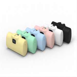 E600 Mini Pocket Power Bank,5000mAh,with Folable Charging Plug and Kickstand