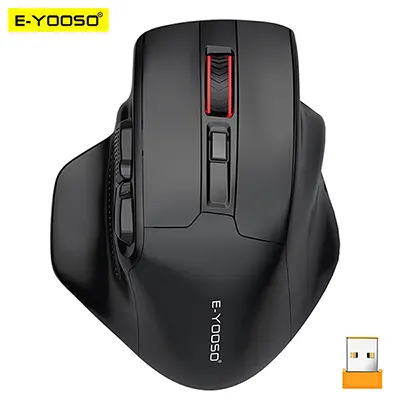 EYOOSO X31 - Wireless Large gaming mouse for Big Hands in Ergonomic design 5-Levels Adjustable DPI with Smart Sleep mode 2.4Ghz Infrared tracking | High quality hot sale