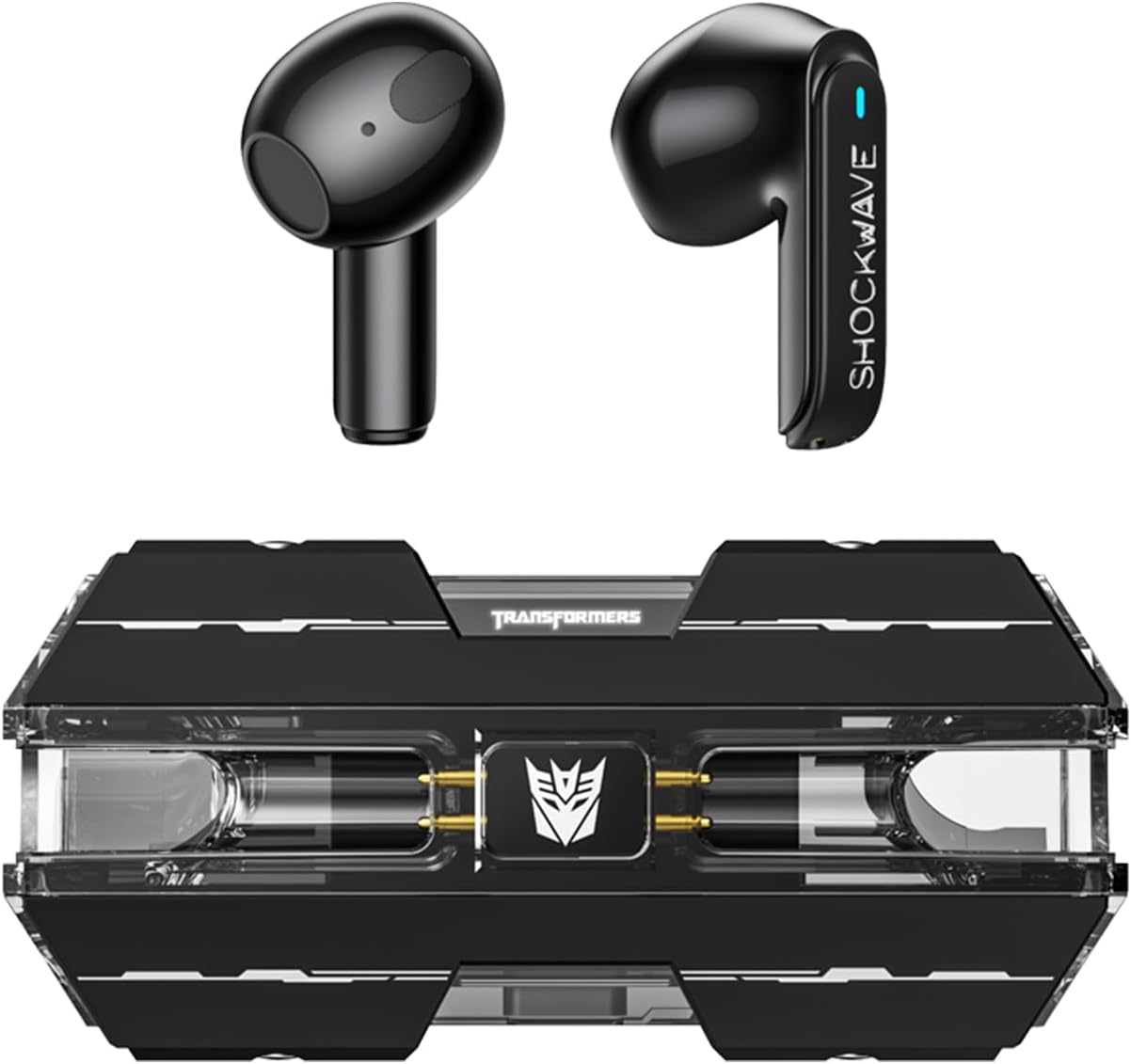 Transformers TF-T01 True Wireless Earbuds Bluetooth 5.4 Headphones Bass Stereo Earphones, Bluetooth Earbud in Ear Noise Cancelling Mic, 60H Playtime Ear Buds, IPX5 Waterproof Earphones for Android iOS