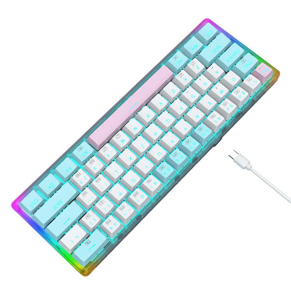 E- Yooso Z-11T 61-Key Full Transparent Color Rainbow
